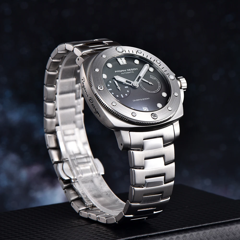 Top PAGANI DESIGN Diving Machinery Automatic Men's Watch Stainless Steel Luminous Sapphire Glass Outdoor Sports watches for man