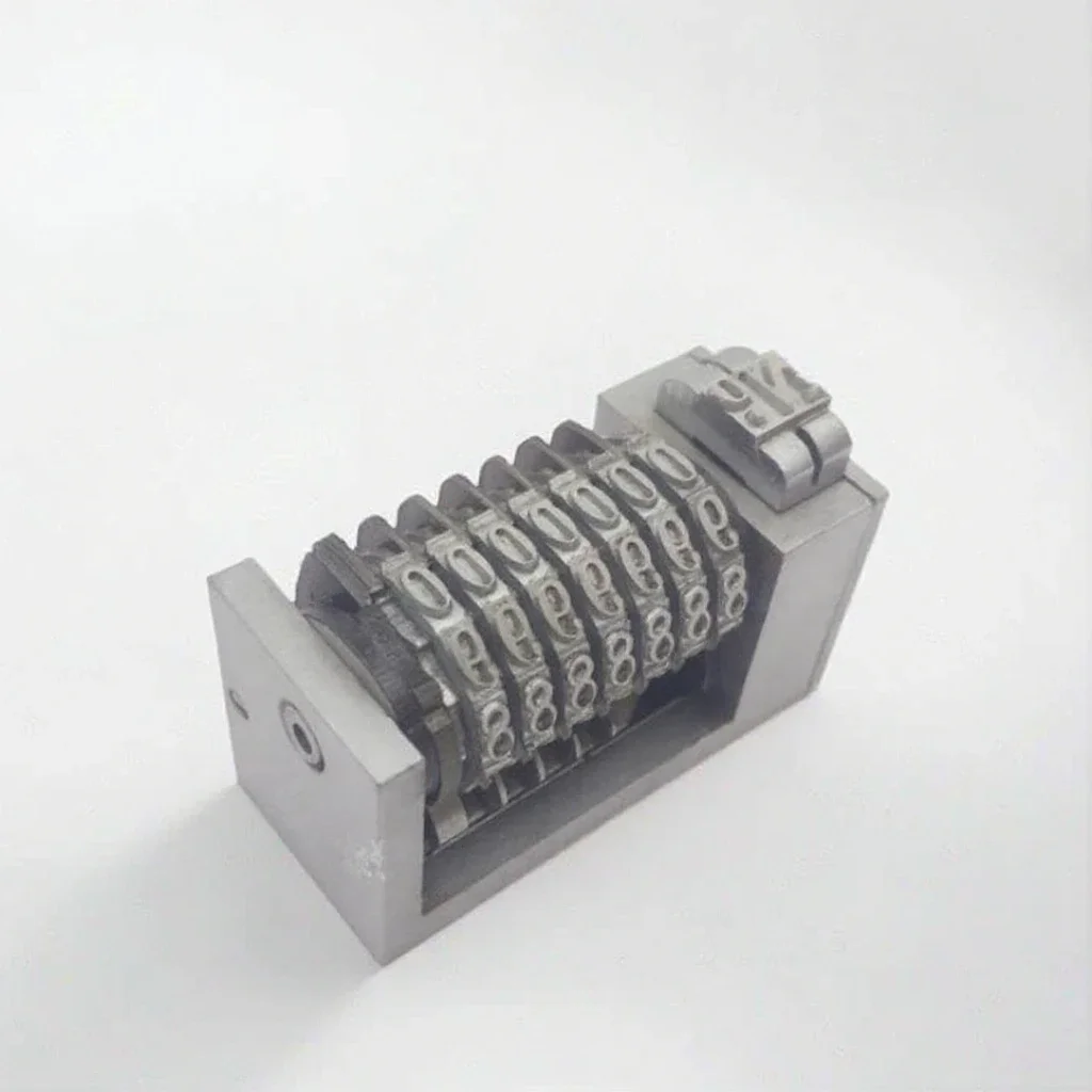 

7 Digits Backward Numerator Machine 4x8 Cicero Roman Full Steel Font Letterpress Numbering Machine