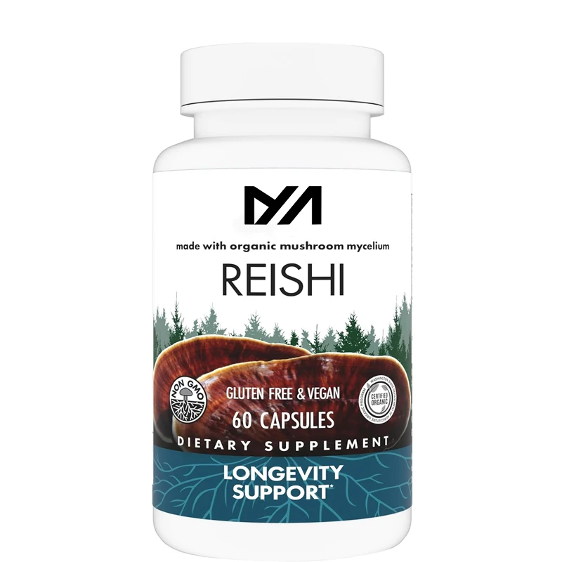 Lingzhi Capsules - Heart and Immune Health Support Supplement - Supports Energy and Vitality -60 capsules