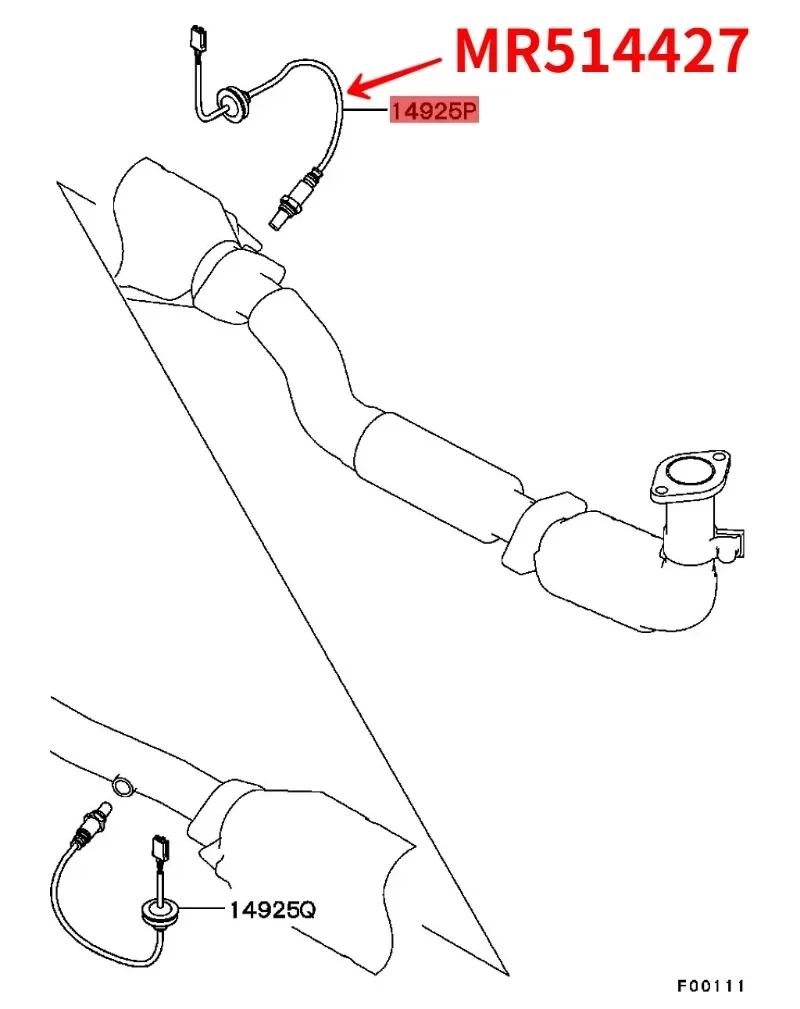 Original New MR514427 1588A002 1588A005 Oxygen Sensor O2 Sensor For Mitsubishi Lancer 2000-2013 1.3L 1.5L 1.6L Colt Outlander