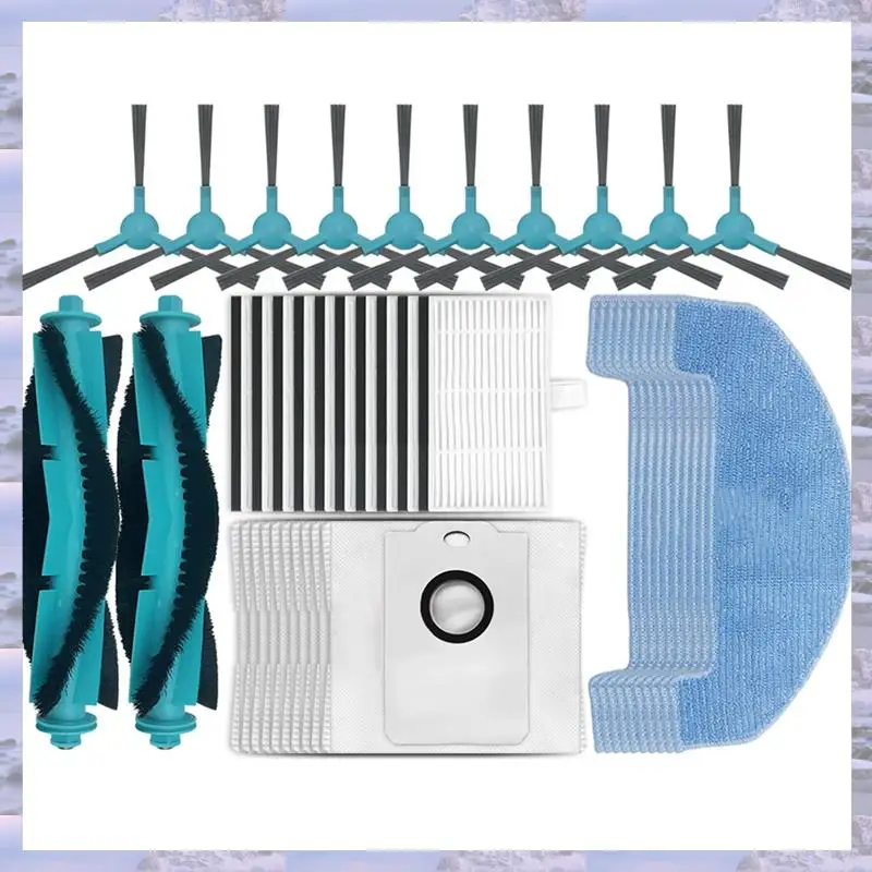 

2025-For Conga 2499 Ultra Home Advanced Titanium / Atvel Smartgyro R80 Base Main Side Brush Filter Mop Cloth Dust Bag Parts