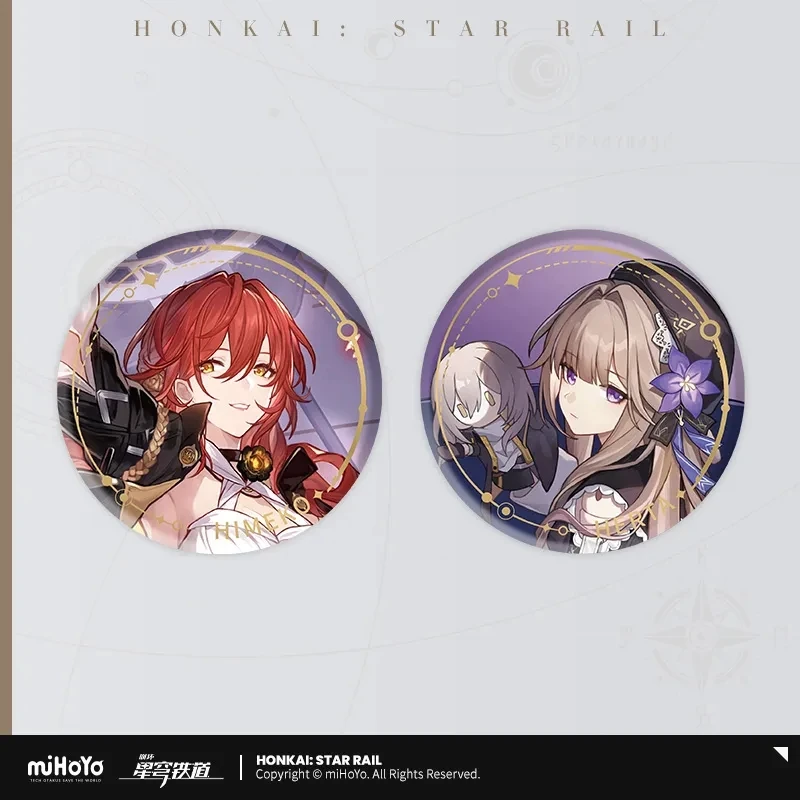 Pre-sale: 2023 New Anime Game Honkai: Star Rail COSPLAY TRAILBLAZER ARLAN Vertical Painting Series Tinplate Badge