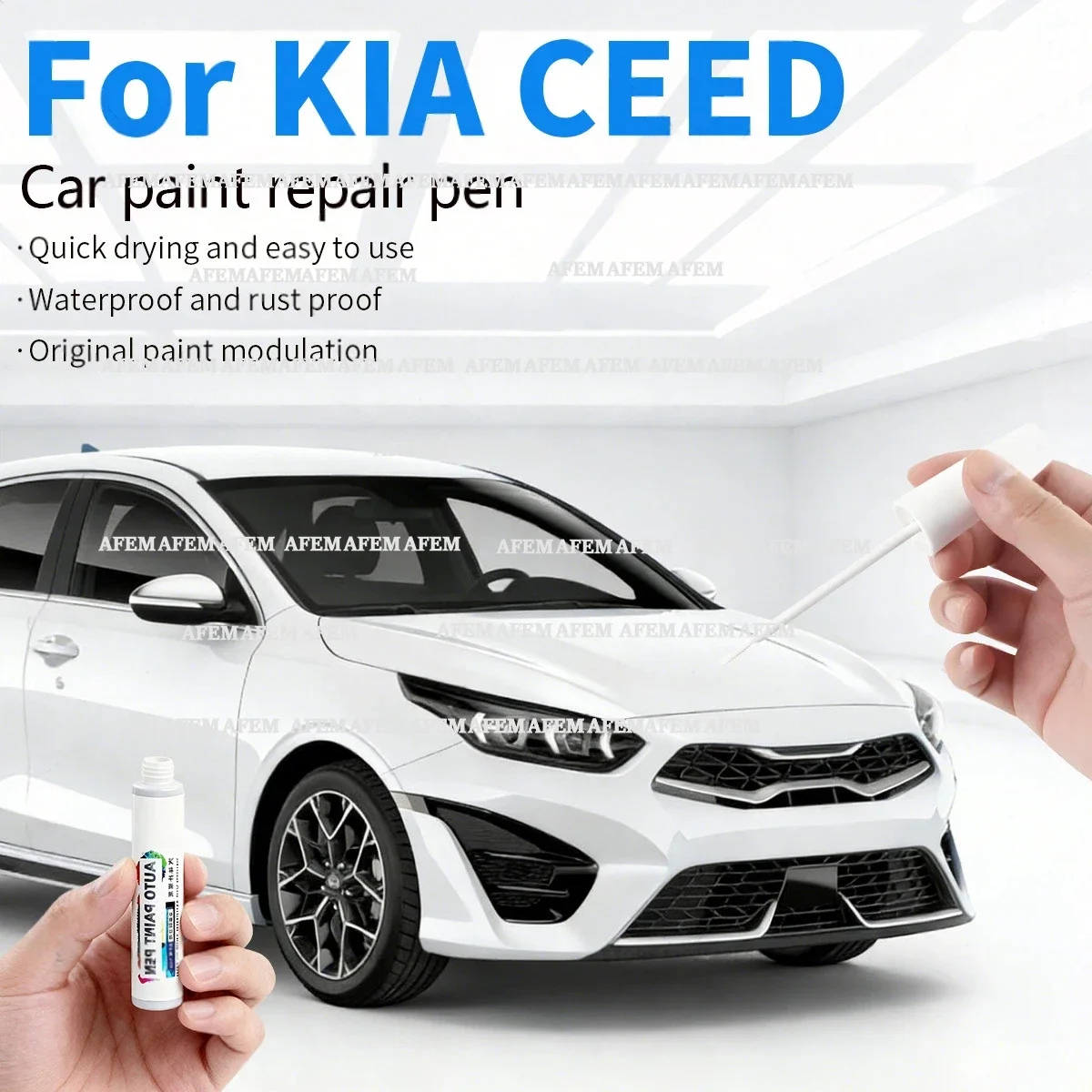 For KIA CEED Car Paint Repair Pen Touch Up Scratch Remover DIY Auto Accessories Black Pearl Blue Flame Deluxe White Lunar Silver