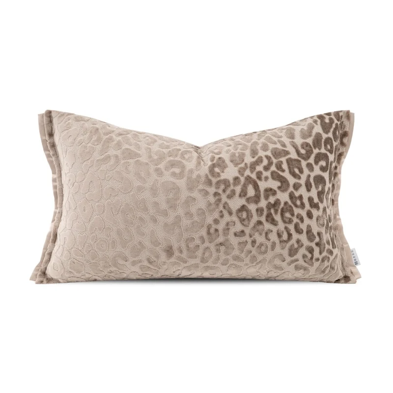 Ivory Gray Pillows Leopard Jacquard Cushion Case Modern Luxury Decorative Pillow Cover For Sofa Chair Home Decorations