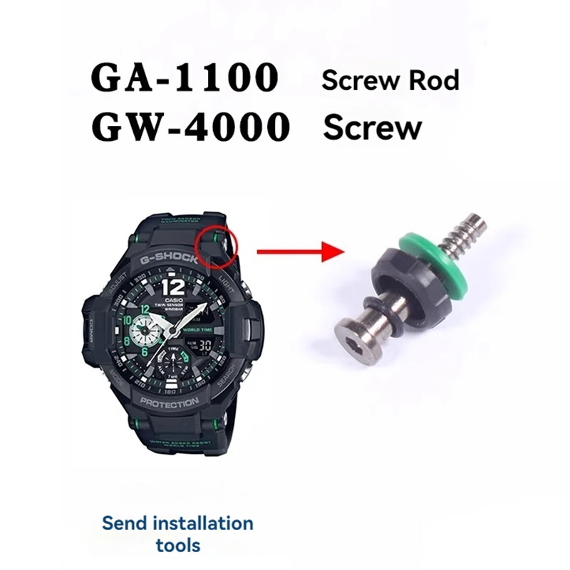 For Casio Watches Screws GA-1100/1000/GW-4000/1400 GW4000/G1400/GW-A1000 Connecting Rod Green Blue Gray Gasket Screw Rod Tools