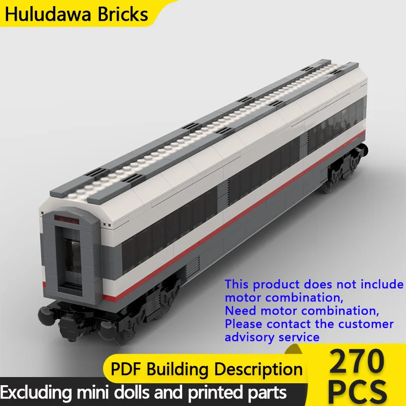

City Car Model MOC Building Bricks Long Passenger Train Carriage Modular Technology Children Holiday Gifts Assemble Toys Suit