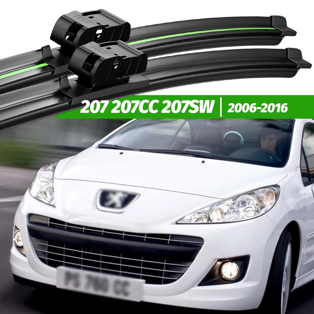 

Для Peugeot 207 207CC 207SW 2006-2016 2 шт. щетки стеклоочистителя переднего стекла 2007 2012 2013 2014 2015 аксессуары для ветрового стекла