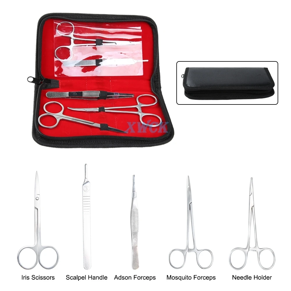 17Pcs/Set Silicone Suture Pad Kit Skin Medical Sugical Suture Practice Model Trainer Set with Tools Set