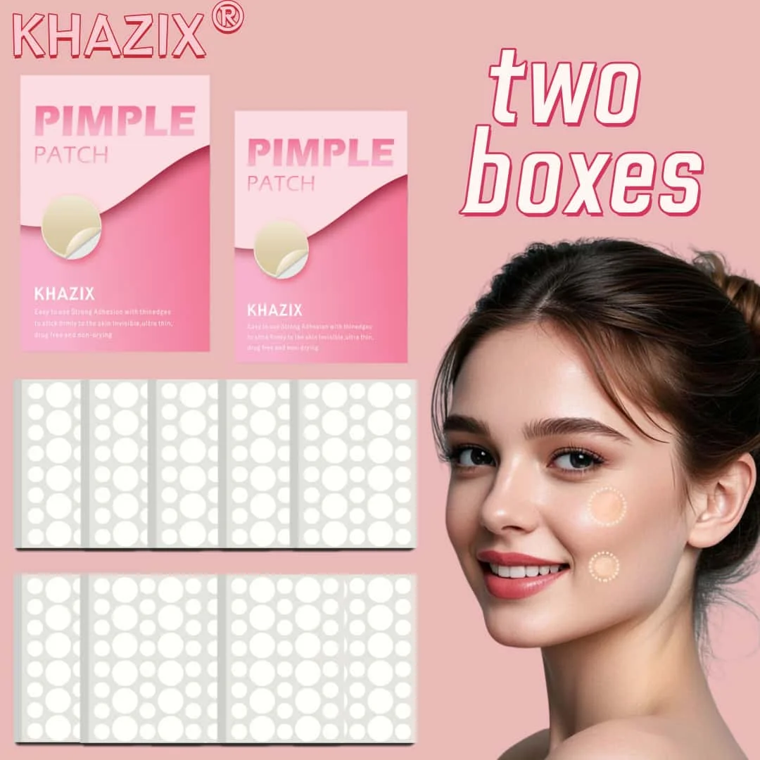 

Two boxes Count Invisible Hydrocolloid Acne Patches - Blemish and Pimple Concealer Stickers for Face, Quick Fix for Breakouts.