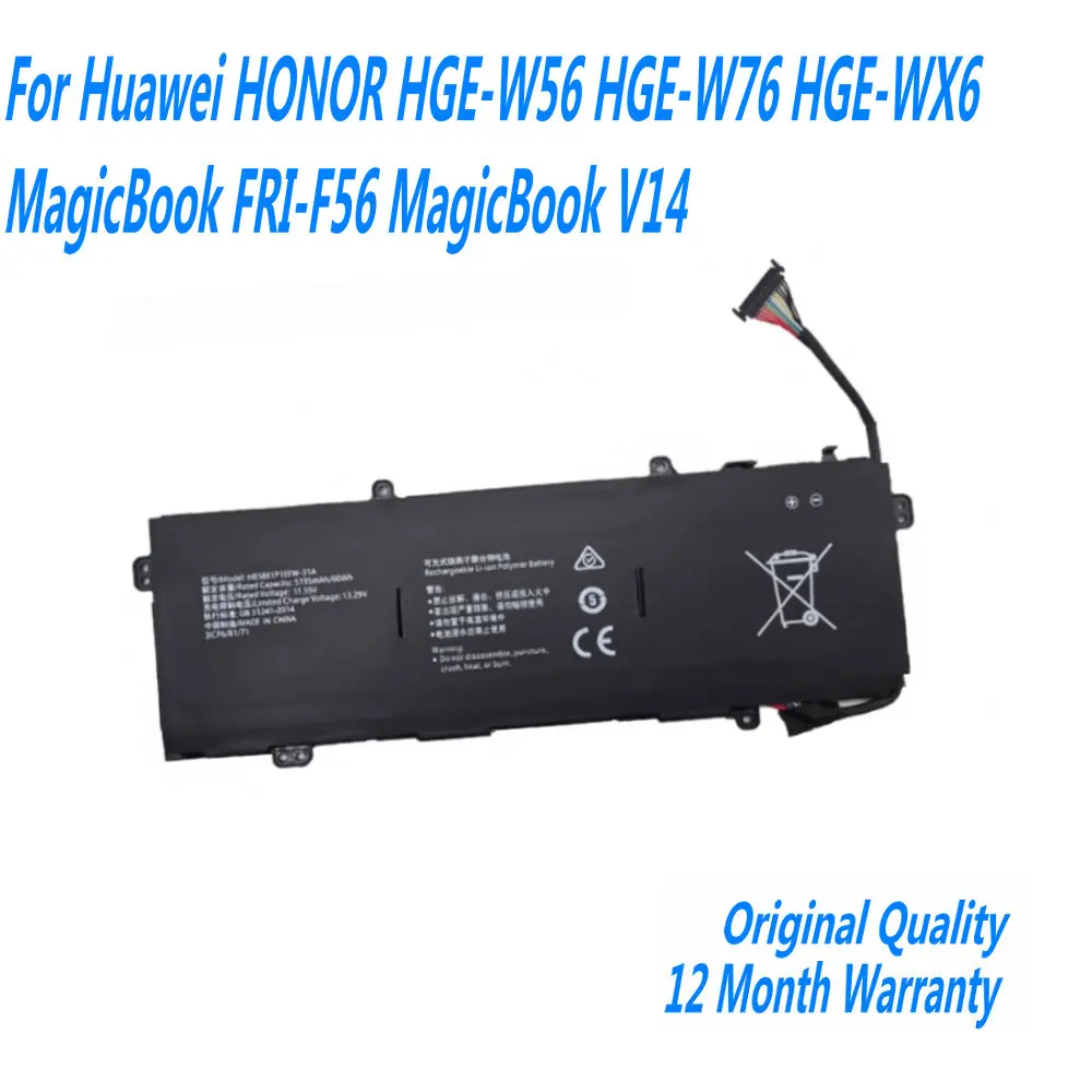 

11.55V 60Wh HB5881P1EEW-31A Laptop Battery For Huawei HONOR HGE-W56 HGE-W76 HGE-WX6 MagicBook FRI-F56 MagicBook V14 / View 14