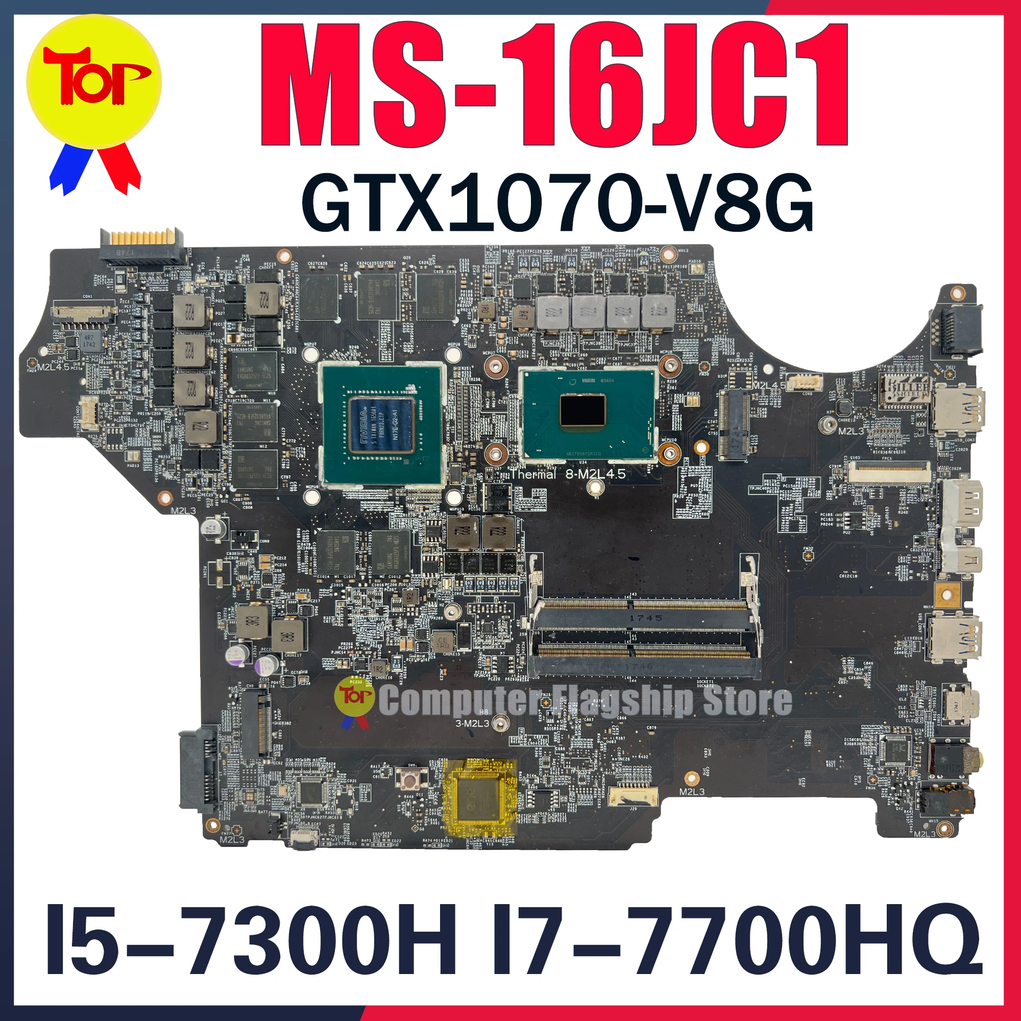 MS-16JC1 płyta główna laptopa dla MSI GE62MVR APACHE PRO (7TH GEN) GE62 GE72 GE62MVR 7RG MS-16JC GTX1070/V8G płyta główna 100% Testd