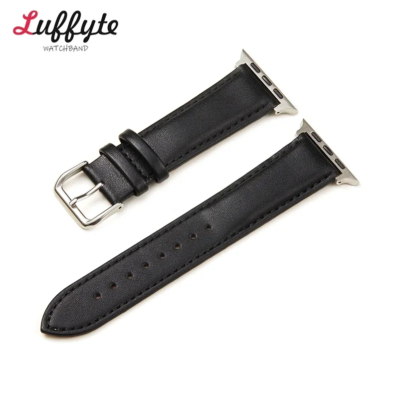 สายนาฬิกาหนังสำหรับสายคาด Apple Watch 49มม. 44มม. 45มม. 42มม. 38มม. 40มม. 41มม. สร้อยข้อมือผู้ชายผู้หญิง iWatch Series 8 7 6 5 4 3 SE