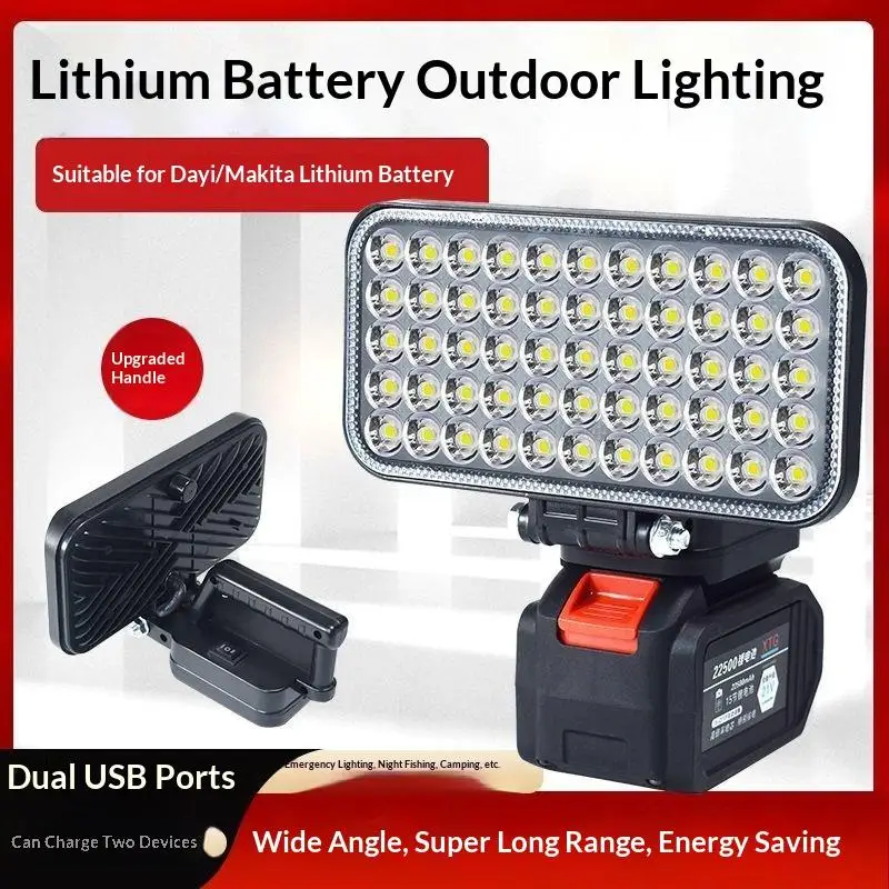 LED Battery-Powered Spotlight Flashlight for Emergency Outdoor and Worksite Lighting