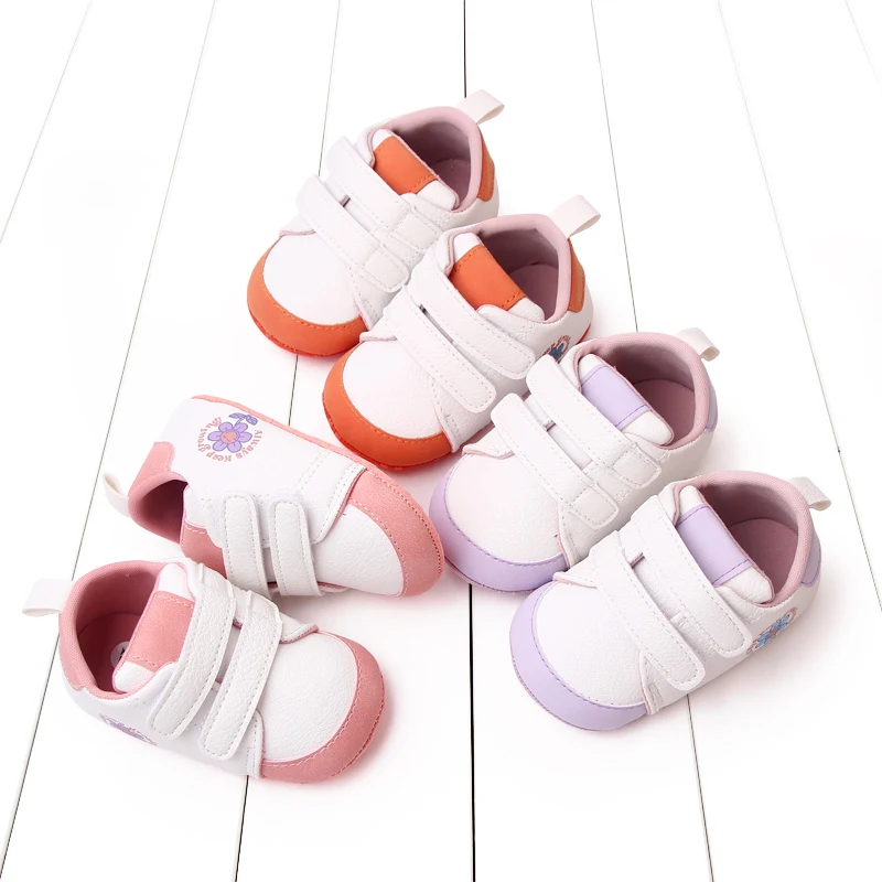 

Spring and Summer 2025 0-1 Years Old Baby Shoes with Soft Soles Best-selling Soft Flower Pattern Casual Baby Learning Shoes