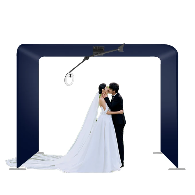 Easy Assembly 360 Rotating Aluminum Alloy Photo Booth Machine Remote Control 100kg Load Capacity GoPro Camera Self-Service
