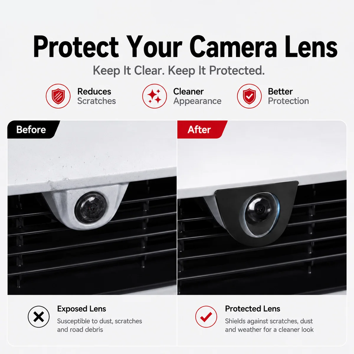 PINMOAP Camera Scratch Resistant And Waterproof Protective Cover Suitable For Tesla Model Y Juniper Model YL Automotive Parts view 4