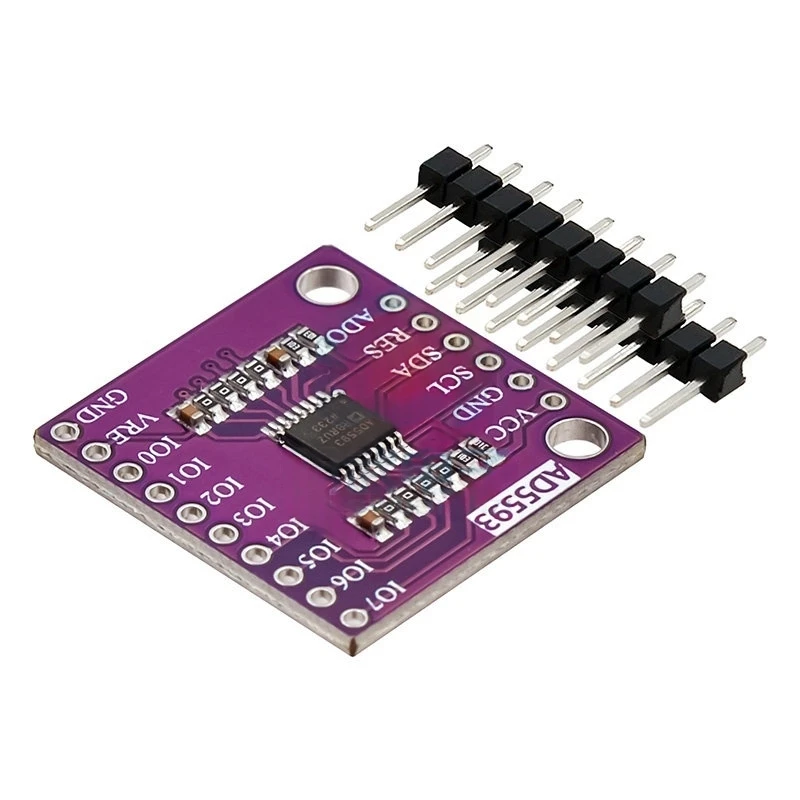 AD5593 converter module ADC/DAC can be configured with 12 bit analog-to-digital converter and 8 channels
