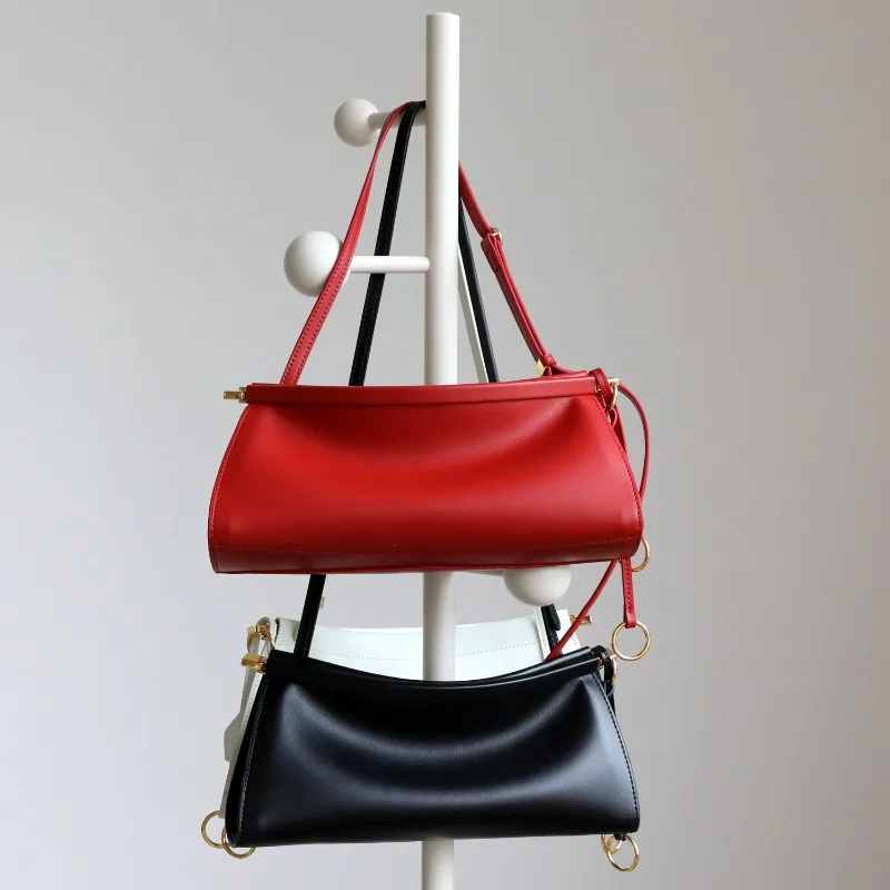 Small cowhide clips purses for women  All match commuting bolsos para mujeres Leather Fashion design birthday gifts for women