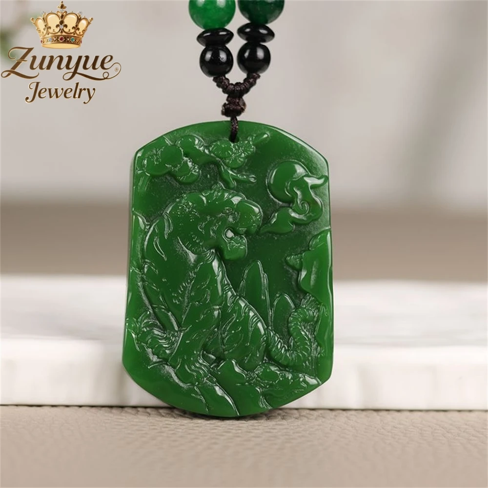 

High-End Hetian Jade Tiger Domineered Pendant Luxury Quality Jewelry Fashion Jewelry Handicraft Exquisite Elegant Charms Popular
