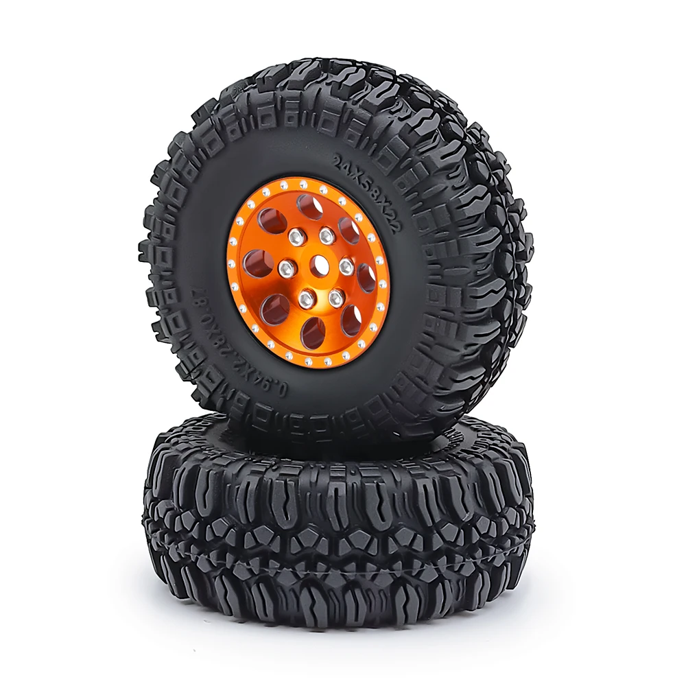 AXSPEED 4 szt. 0 Cal piasta koła zestaw opon do 1/24 osiowych SCX24, 1/18 TRX4M Bronco zdalnie sterowany samochód gąsienicowy akcesoria