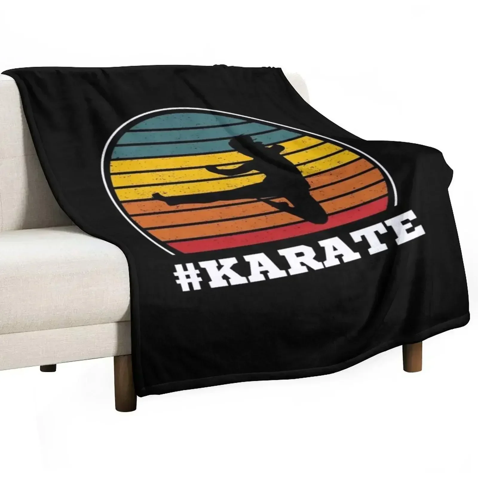 Karate Retro Style Throw Blanket Luxury Designer funny gift Single for winter Extra Large Throw Beautifuls Blankets