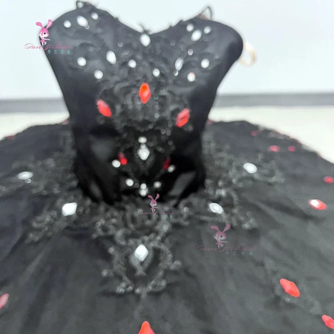 Dani взрослый детский балетный костюм черного лебедя, профессиональное платье-пачка по индивидуальному заказу, конкурсный костюм
