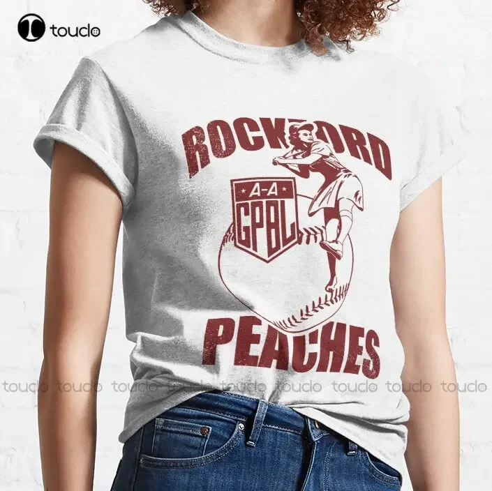 Peach Baseball Rockford A League Of Their Own T-Shirt Boys' Tops, Tees & Shirts O-Neck Streetwear Oversized New Popular Xs-5Xl