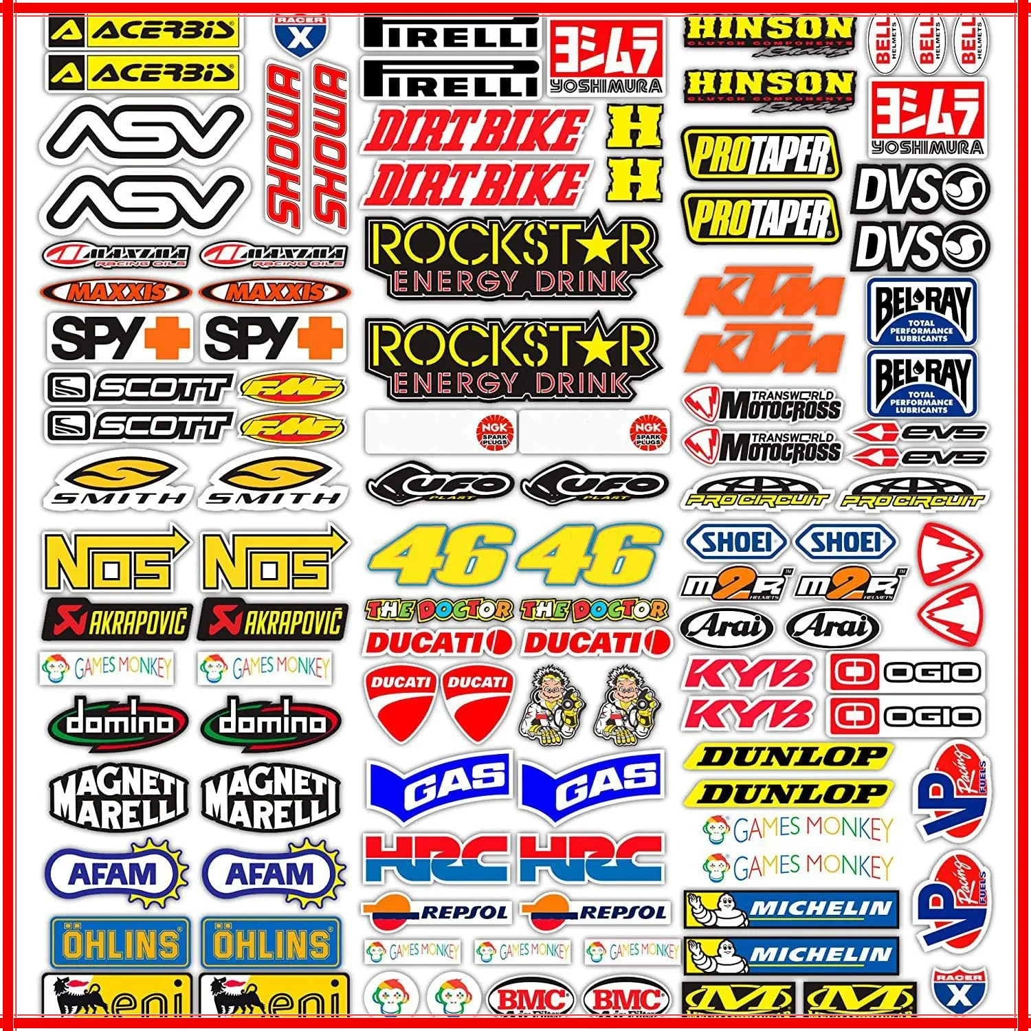 Cool Selling Motorcycle Waterproof Reflective Stickers Helmet Bike Personality Sticker Car Electric Scooter Stickers Decoration