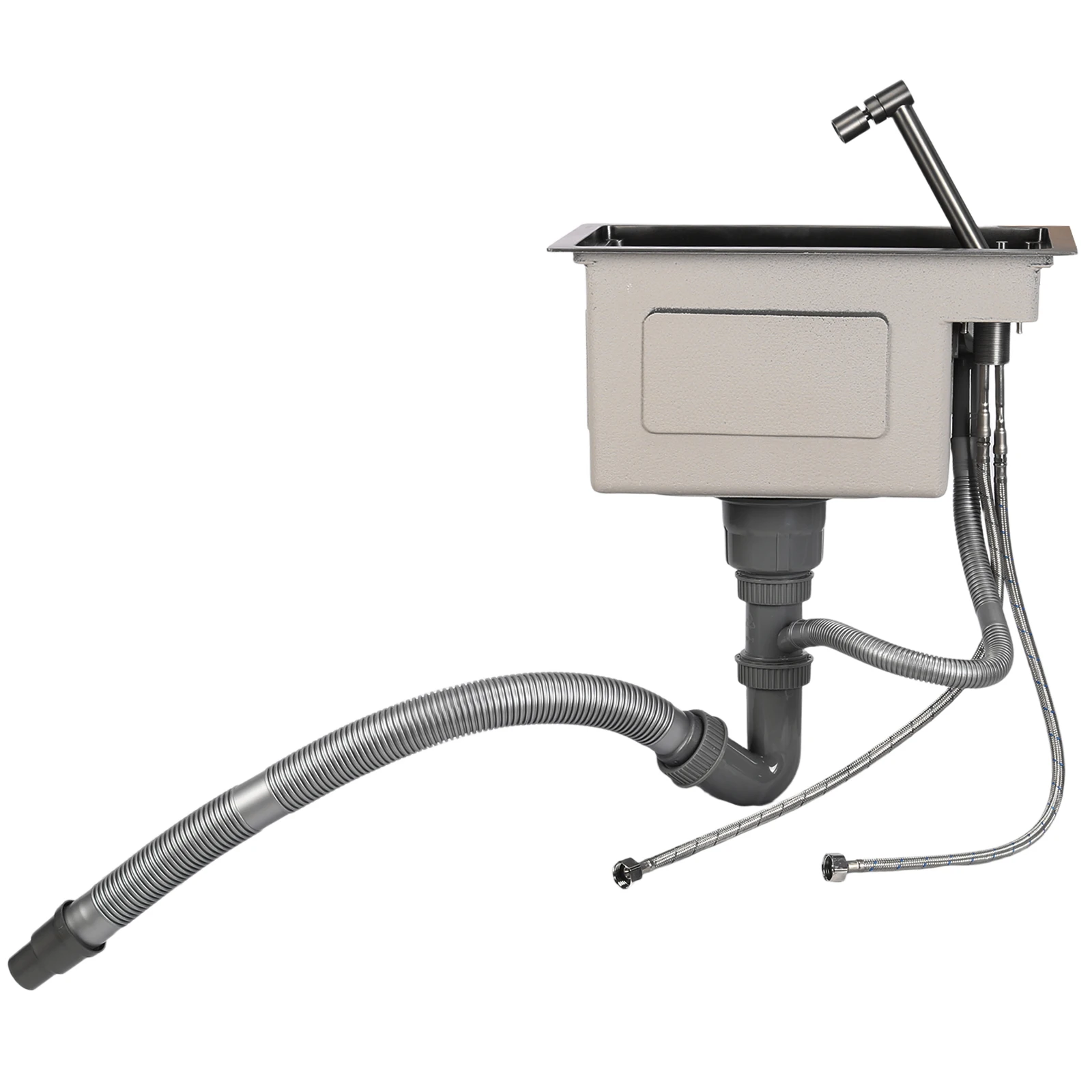 

Bar Sink Drop in Stainless Steel Wet Bar Sink with Foldable Faucet Prep Sink for Laundry Wet Bar Prep Office Outdoor Yard