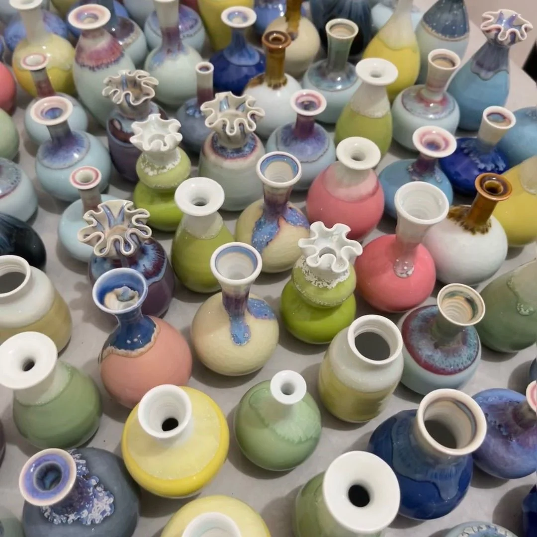 Handmade  Ceramic Flower Vase Desktop Decoration Jingdezhen Porcelain Craft Creative Floral Arrangement Ornamental Bottle