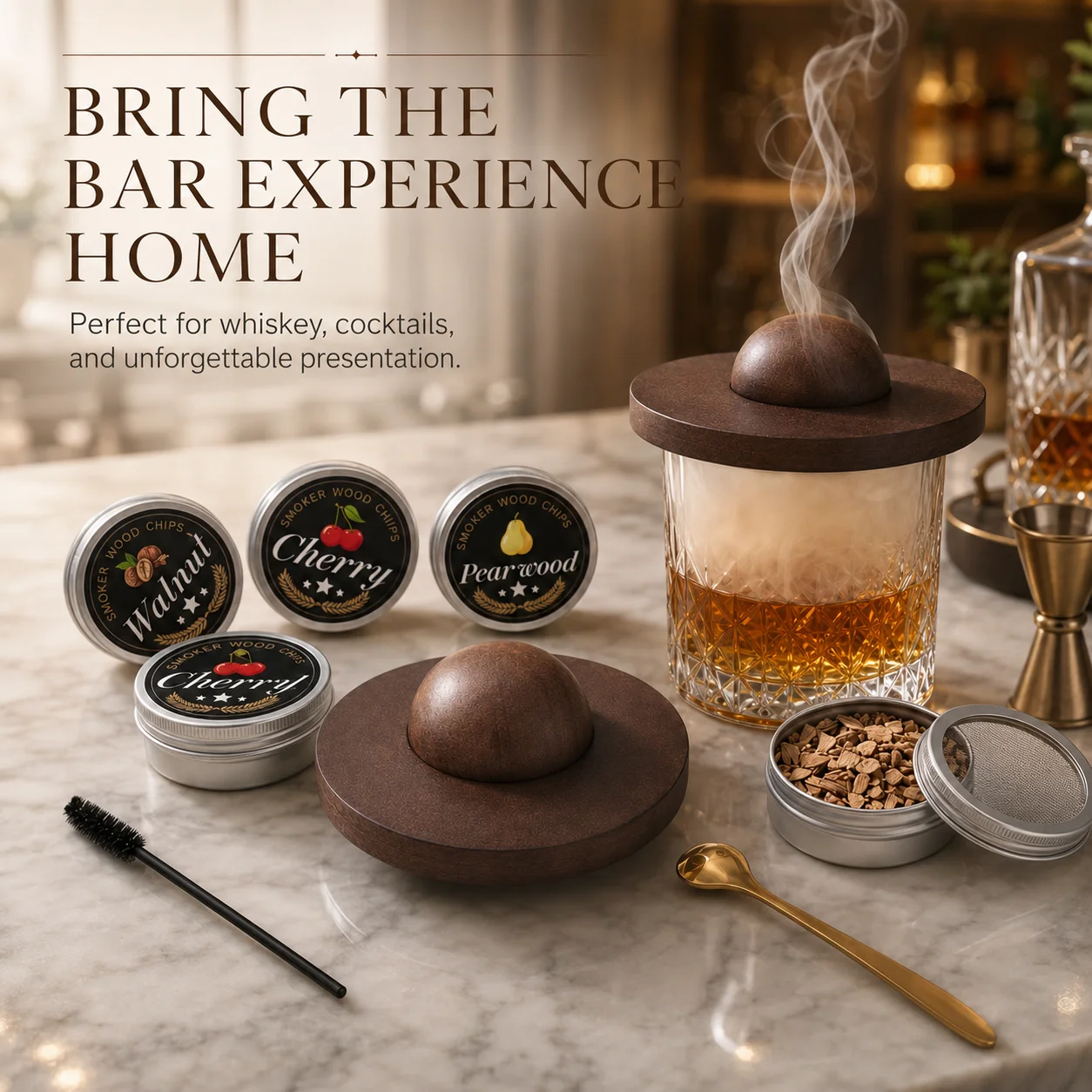 The log smoke generator series, cocktail smoke generator, with a retro-style atmosphere that is extremely appealing. The sealed