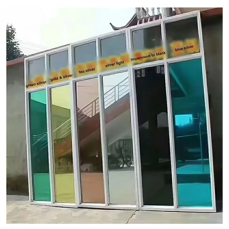 Building silver reflection unidirectional mirror window coloring film 90% thermal control window film