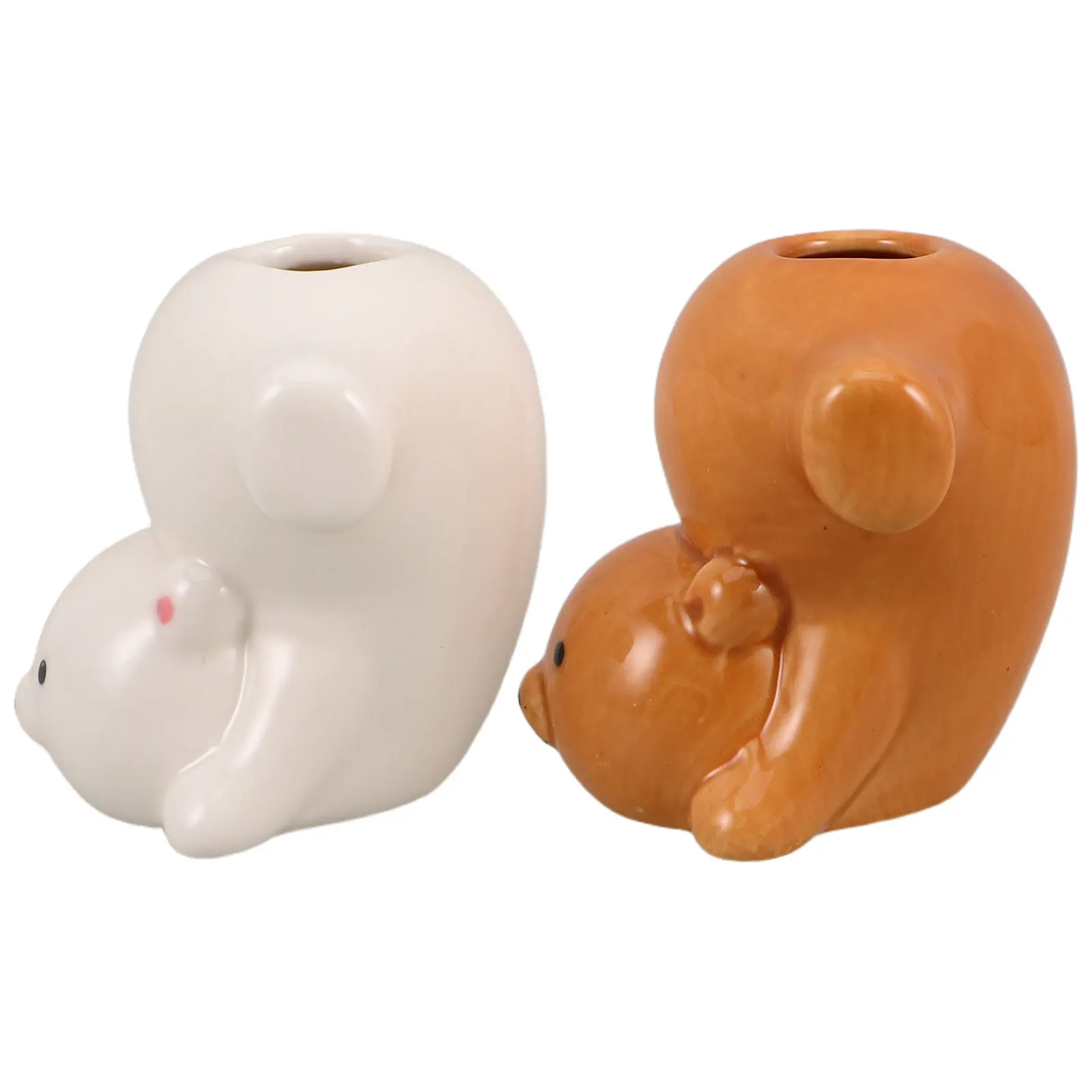 2Pcs Cute Cartoon Animal Toothbrush Holder Bathroom Organizer Toothbrush Toothpick Storage Stand Efficient Drainage