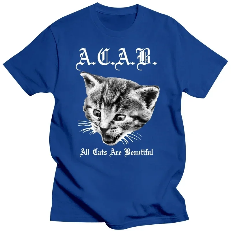 mens t shirt herren clothes cotton All Cats Are Beautiful shirts - ACAB Hot Sale Brand New Fashion Summer Men A.C.A.B. T-Shirt