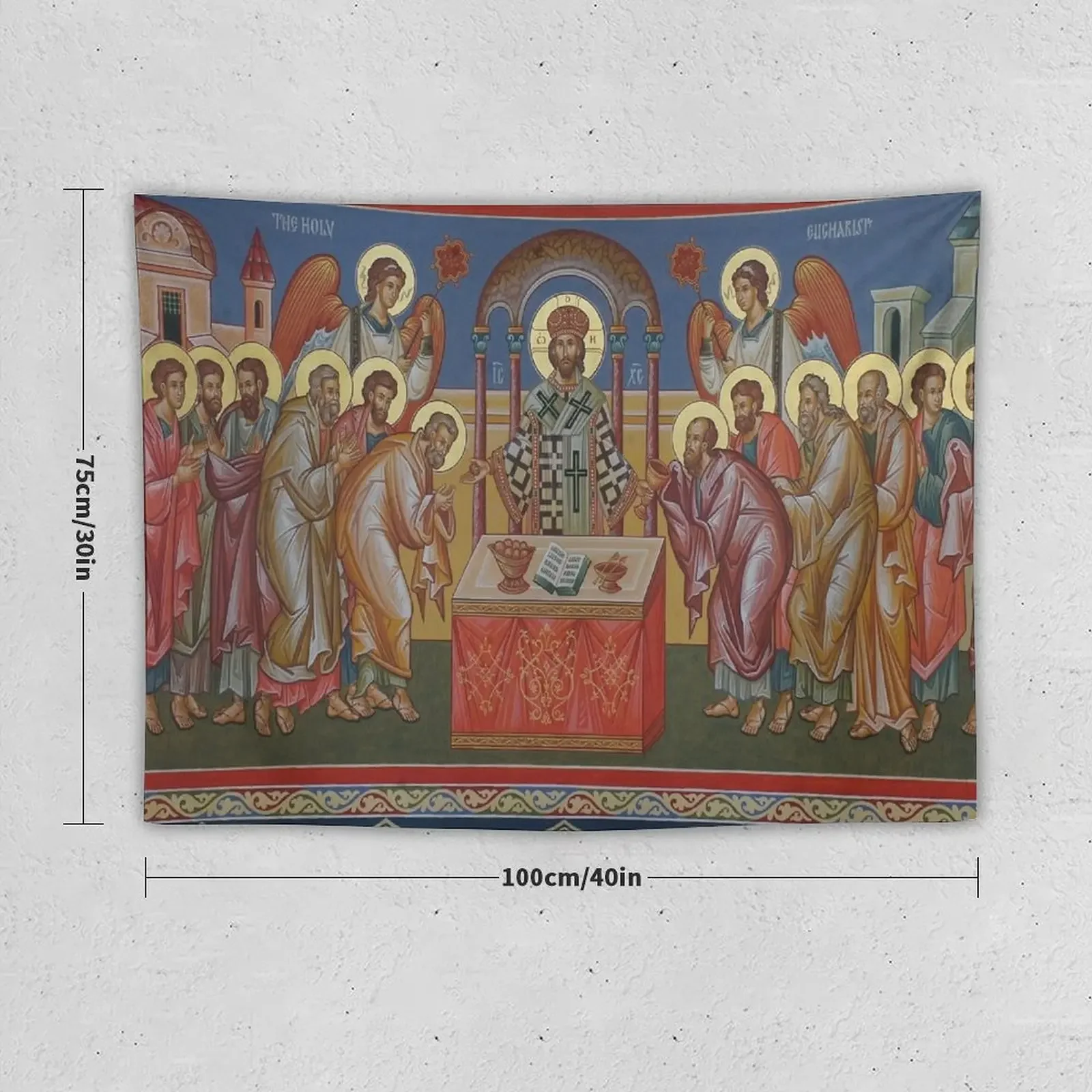 Orthodox Christian Icon the Holy Eucharist Tapestry Decor Home Home Decorating Tapestry