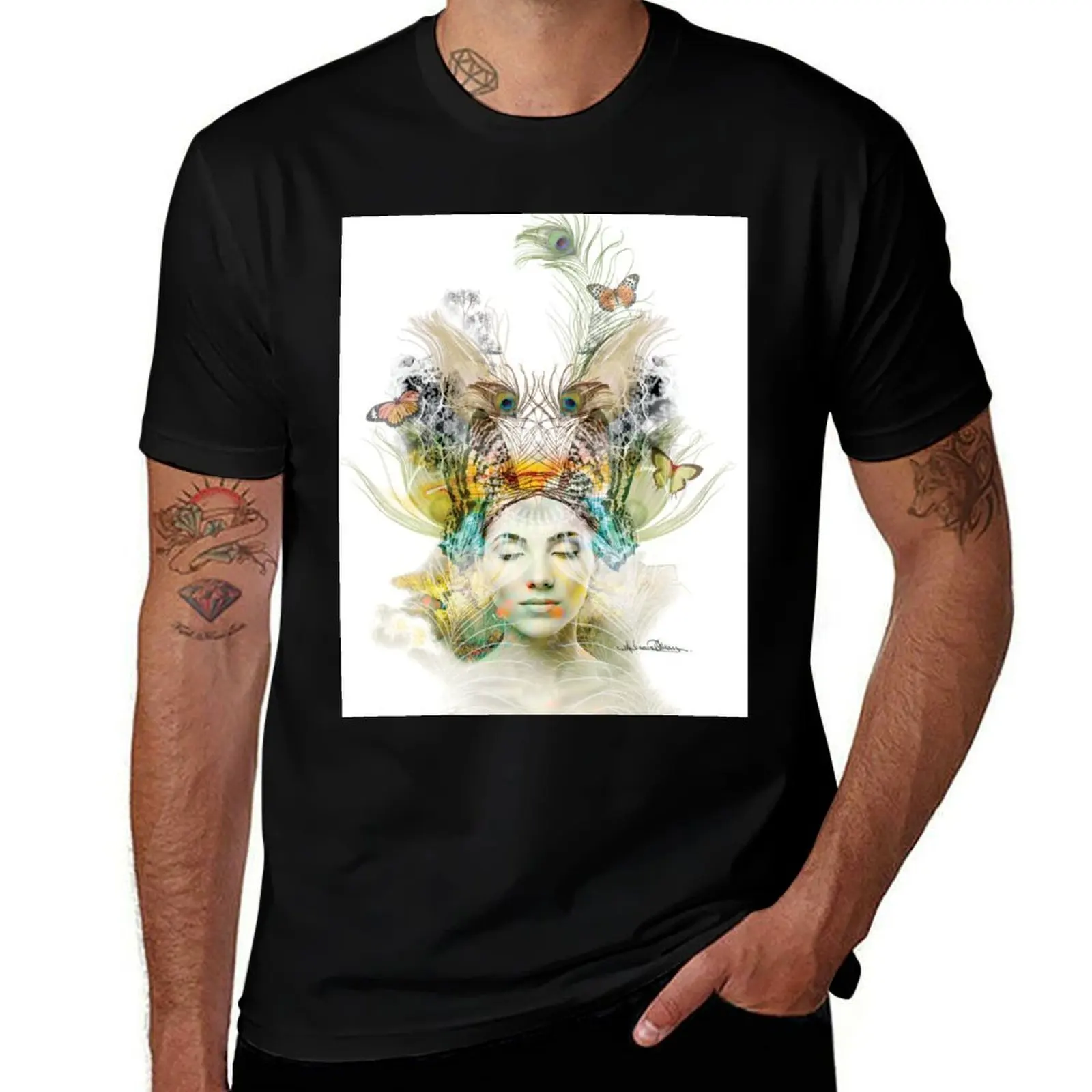 

Transcendence Mindfulness Meditation Spiritual Wellbeing Art T-Shirt Anti-Wrinkle Short Sleeve T-Shirt