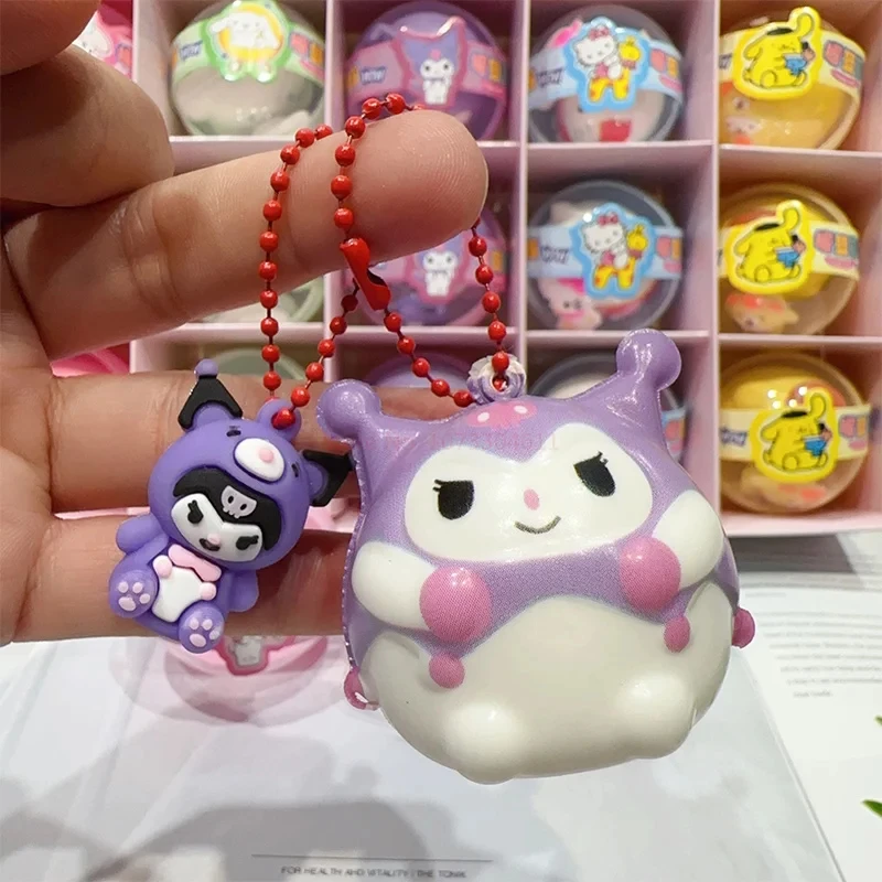 Sanrio Stress Reliever Knead happy creative cartoon stress reliever figure release toy key chain pendant stationery girl gifts