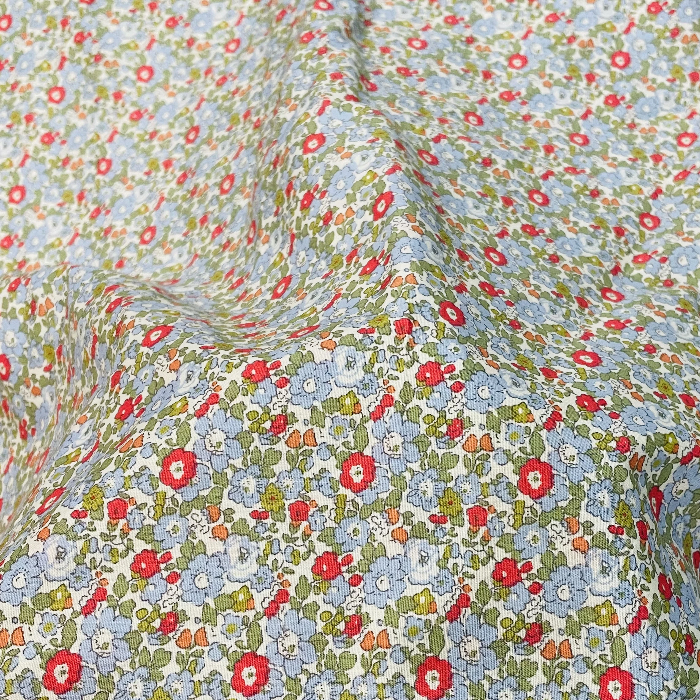 Density Poplin Carnation Flowers 40S Tissun Liberty Cotton Fabric For Kids Baby Sewing Cloth Dresses Skirt DIY Handmade Splicing