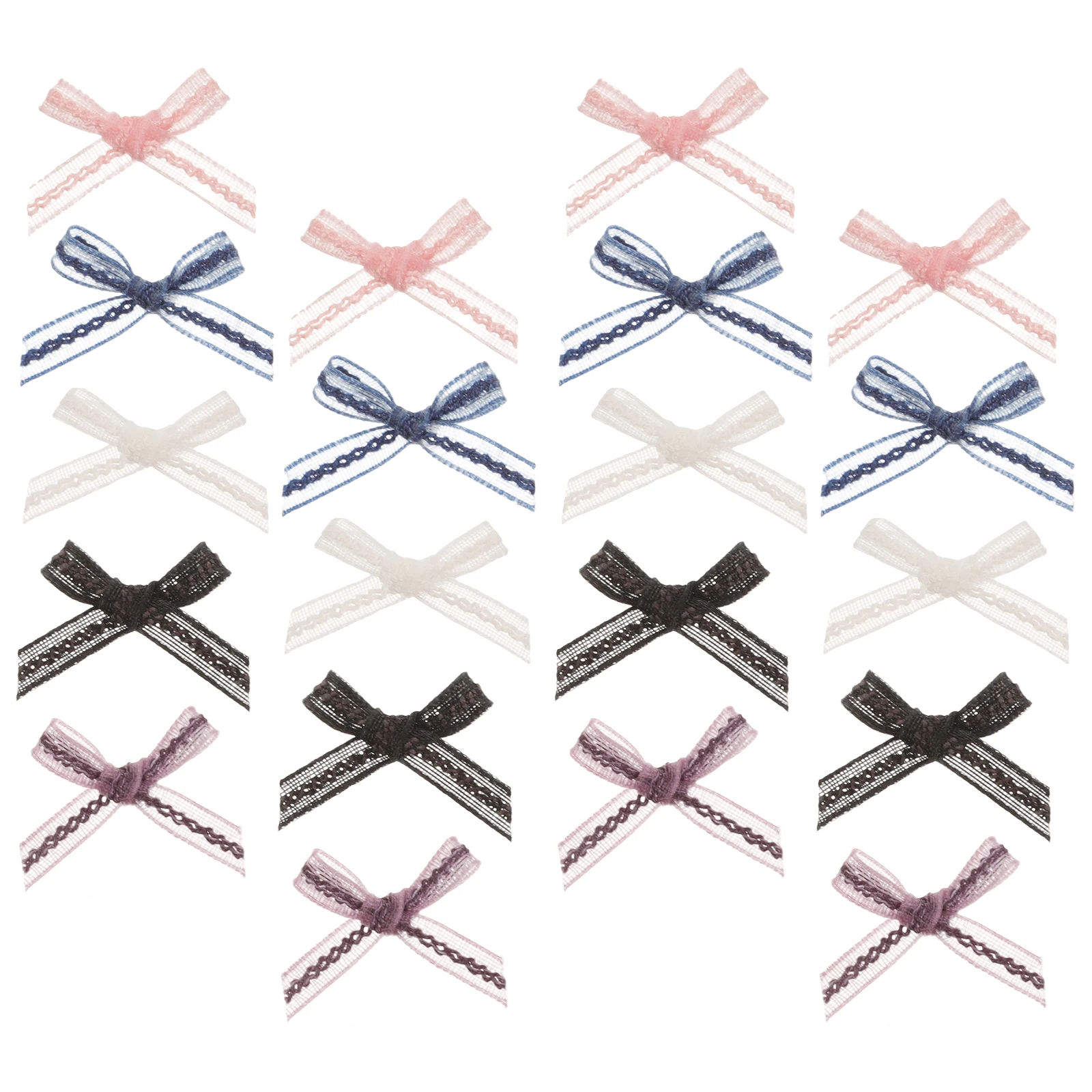 

50pcs Mini Bowknot Yarn Bows Decorative Diy Crafts Hairpin Costume Party Decor Sewing Accessories Small Elegant Tiny Charms