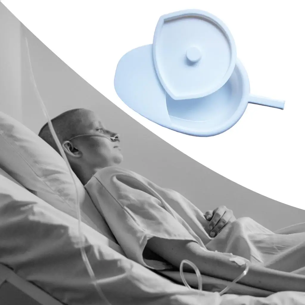 Portable Bedpan - Female Urinal with Built-in for Easy Placement And Removal And Guard for Bedbound/Bedridden Patients