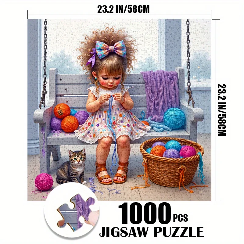 Ideal regalo navideño para amigos - Rompecabezas de 500/1000 piezas - Rompecabezas de papel grande para adultos - Trabajo de trabajo en equipo y interacción social Gam