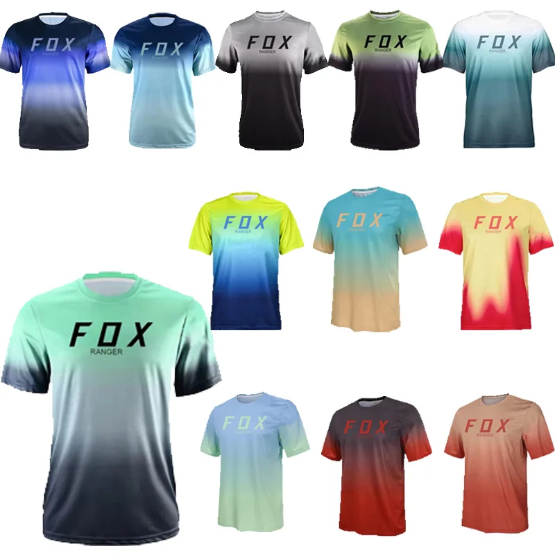 

Men's Summer Short Sleeved Downhill Race Jersey Mountain Bike Motorcycle Crossmax Shirt CiclismoMTB Jersey MX Ranger Fox DH