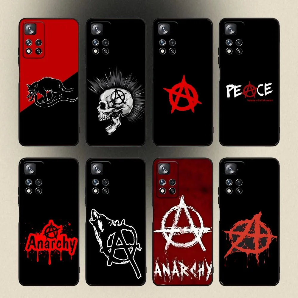 

Anarchy Symbol Gadsden Anarchist Phone Case For Samsung Galaxy A20,A21s,A22,A31,A32,A52,A53,A72,73,A80,A91 Soft Black Cover