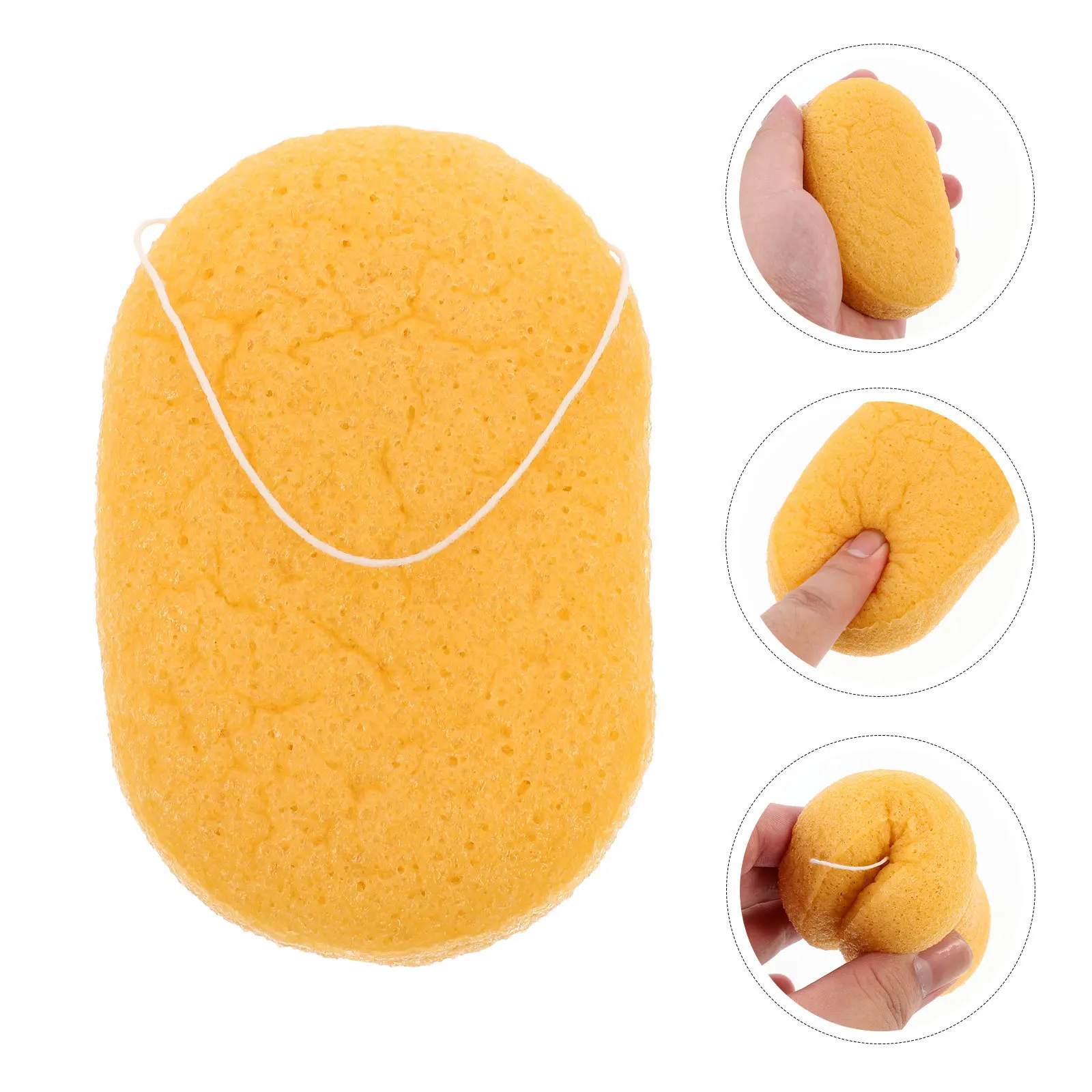 Esponja facial de barro volcánico, Material Pva duradero marrón, exfoliante suavemente, limpieza profunda, esponja facial, removedor de maquillaje, cuidado de la piel, 1 Uds.