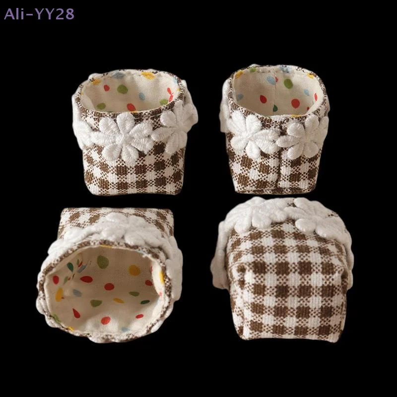 {MX} Cesta de Almacenamiento de Tela Miniatura para Casa de Muñecas 1/12, Modelo de Adorno para Escena del Hogar, Juguetes de Simulación, Muebles para Casa de Muñecas
