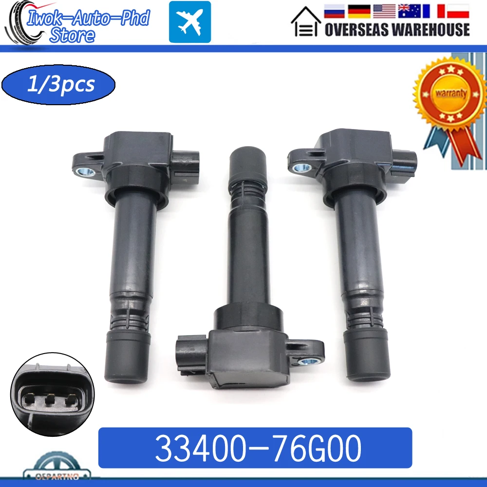 33400-76G00 NEW Ignition Coil Kit 33400-76G00 For Suzuki ALTO Mk III WAGON R+ 1.0 33400-7660 0997000340 33400-76G0 33400-50F20