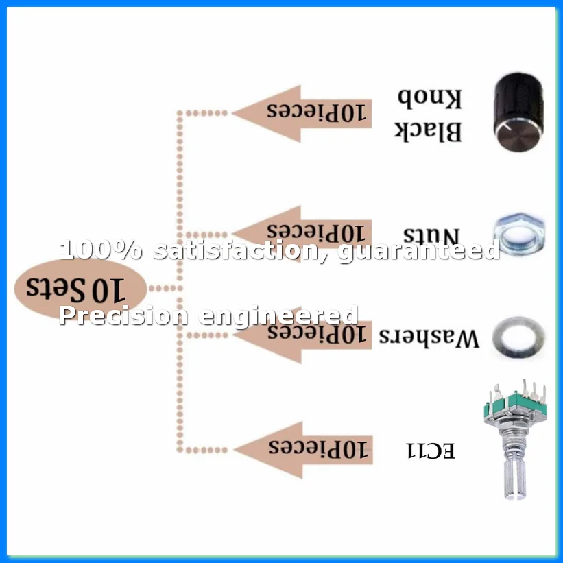(7 Pin 20MM)10 PCS 360 Degree EC11 Rotary Encoder Code Switch Digital Potentiometer with Caps-A22U
