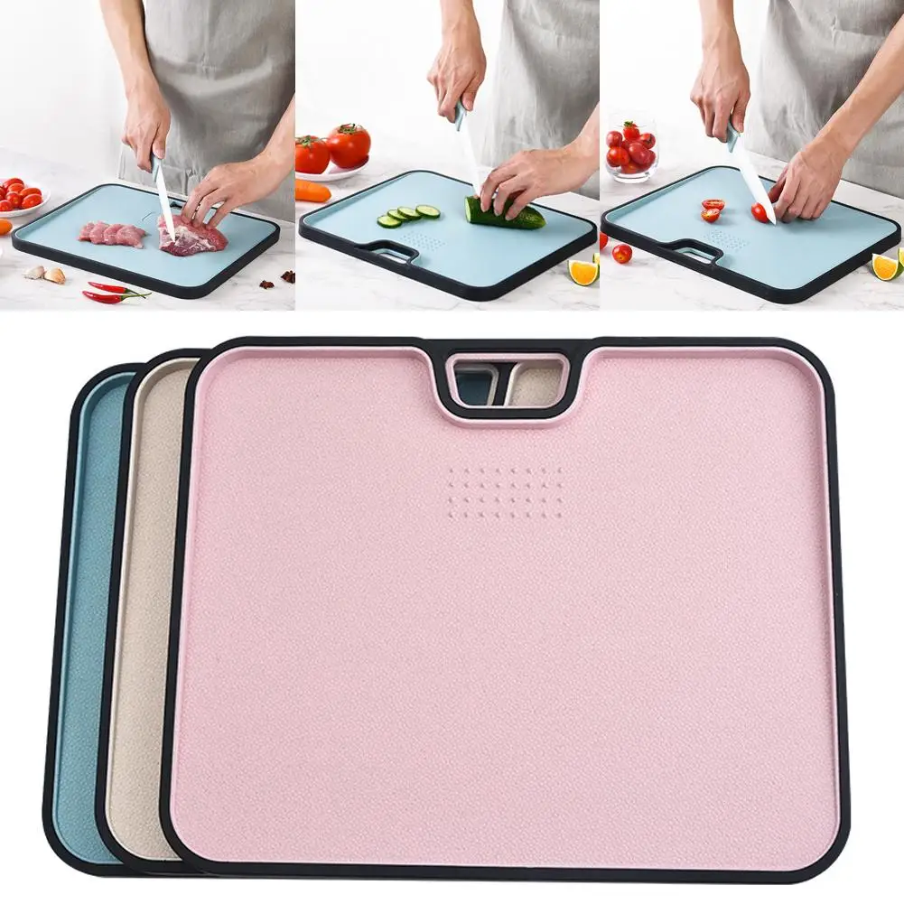 

Wheat Straw Cutting Board Multi -function Double -sided Thickened Cutting Board Household Kitchen Plastic Chopping Board Fr A8E0