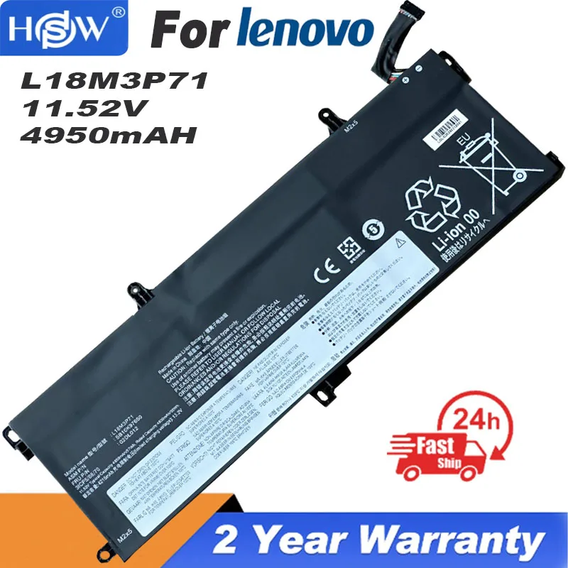 

New L18M3P71 Laptop Battery For Lenovo ThinkPad T590 P53S ThinkPad T15 P15s Gen 1 2 L18L3P71 L18S3P71 L20D3P71 TP00104C