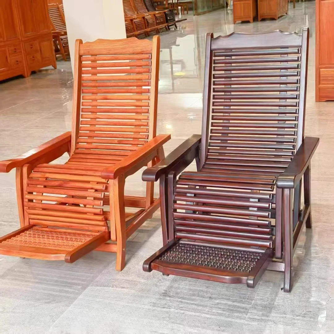 North American color beach chair, adult all-solid wood lunch lounge chair